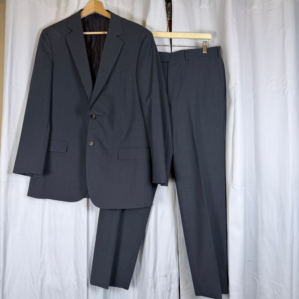 Brooks Brothers Fitzgerald BrooksCool Suit Mens 40S W34 Charcoal Gray Wool Blend